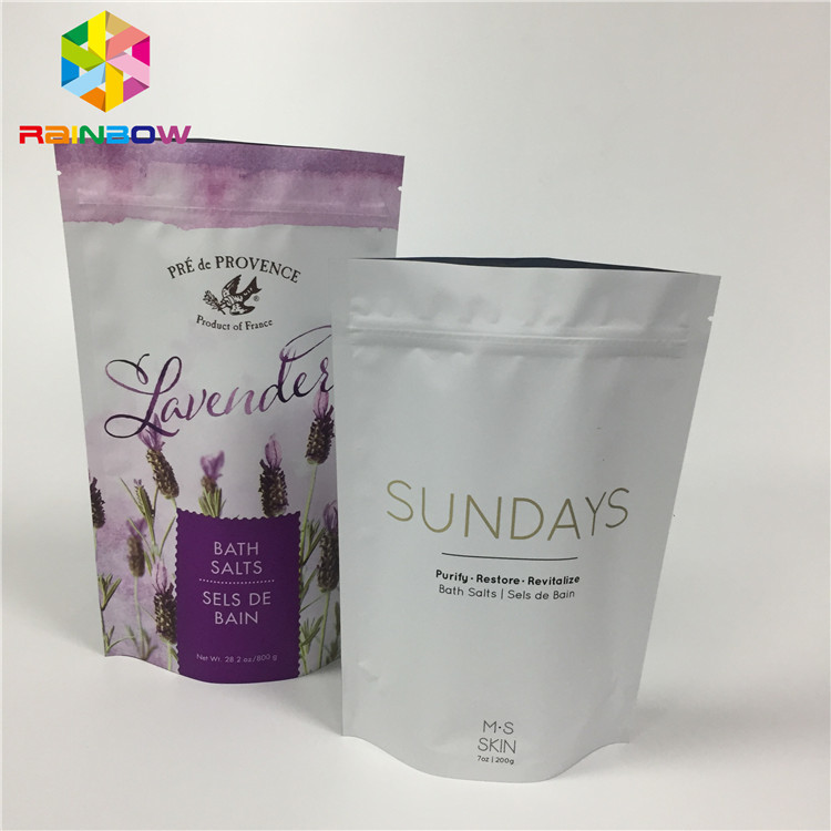 मैट एल्युमिनियम फॉयल लैमिनेटेड स्टैंड अप जिपर पाउच बैग्स फॉर ड्राई फ़ूड पैकेज