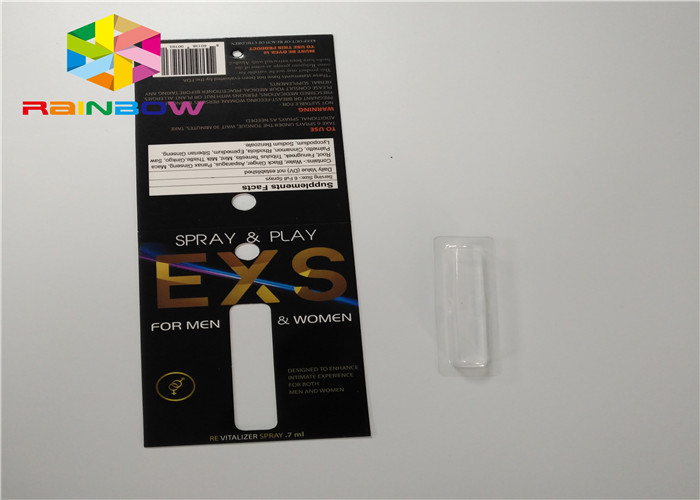 कस्टम स्लाइड ब्लिस्टर कार्ड पैकेजिंग स्प्रे होल पेपर के साथ पैकेजिंग पेपर कार्ड तह