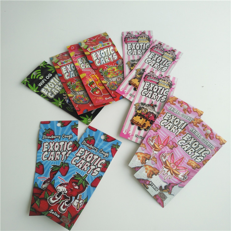 सीबीडी वैप कारतूस रेपिएबल स्टैंड अप पाउच जिपर मायलर बैग वैंप टैंक के लिए