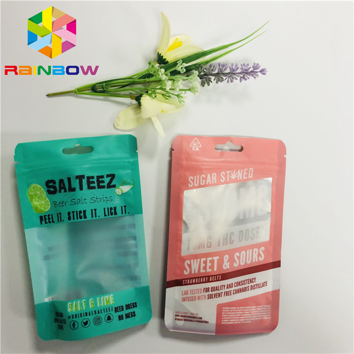 सुरक्षित मुद्रित प्लास्टिक पाउच पैकेजिंग हीट सील कस्टम क्लियर पारदर्शी विंडो