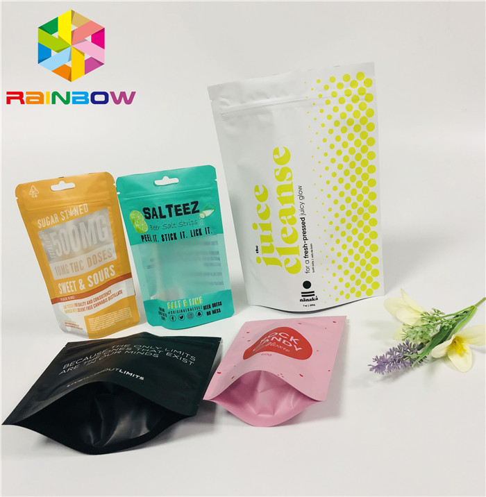 FDA Mylar जिपर पाउच, जिपलॉक सील प्लास्टिक बैग हैंग होल के साथ