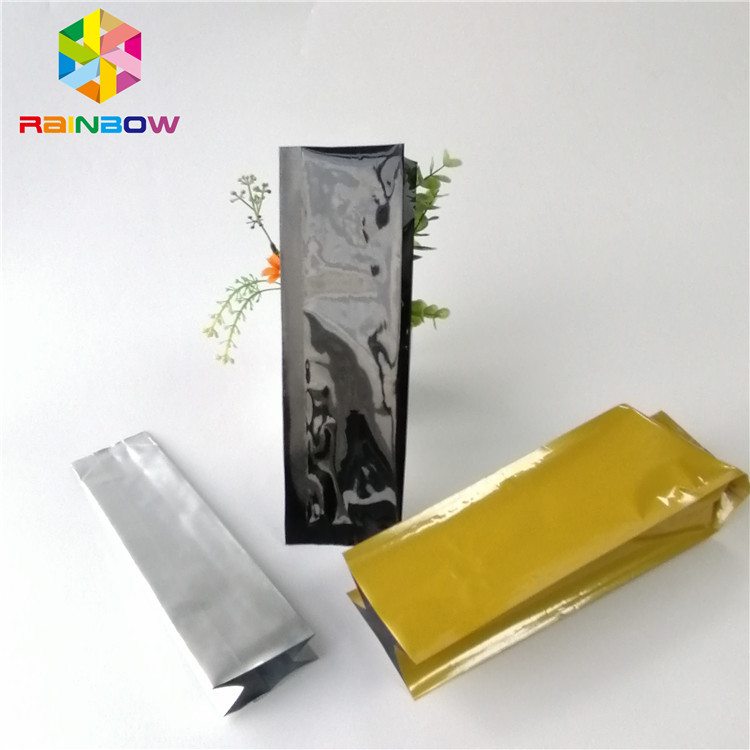 रेज़िजेबल एल्युमिनियम फ़ॉइल स्टैंड अप पाउच 12 ऑज़ 16 ओज़ साइड गूस रोस्ट कॉफ़ी टी बैग