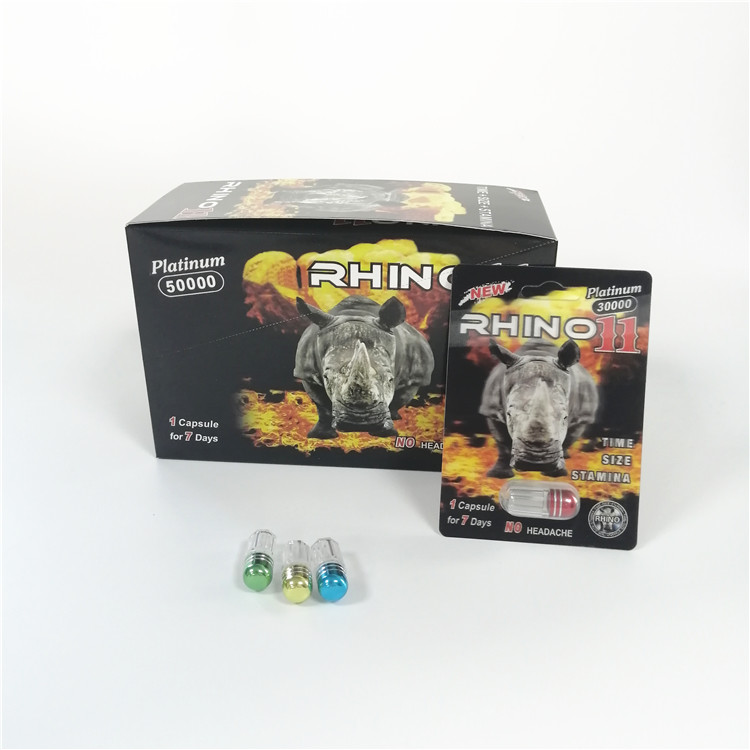 पुरुष यौन कैप्सूल के लिए 3 डी राइनो प्लास्टिक ब्लिस्टर पैकेजिंग स्वनिर्धारित आकार