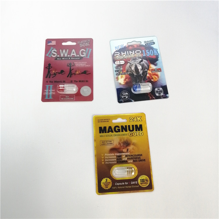 प्रीमिज़न कार्ड 3 डी कार्ड्स कैप्सूल ब्लिस्टर पैकेजिंग फॉर मेल एनहांसमेंट पिल्स