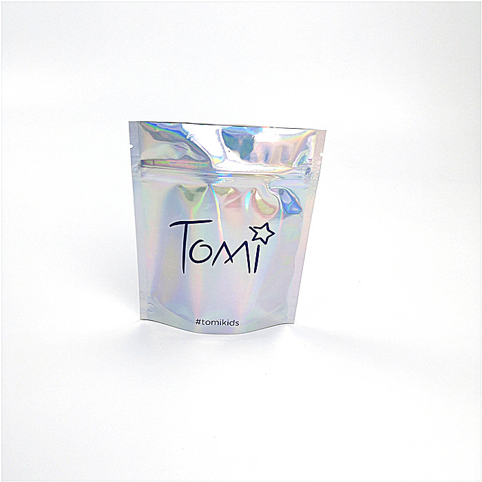 बायो डिग्रेडेबल कॉस्मेटिक ऑर्गनाइज़र बैग कस्टम प्रिंट लेजर होलोग्राफिक 100% रीसायकल