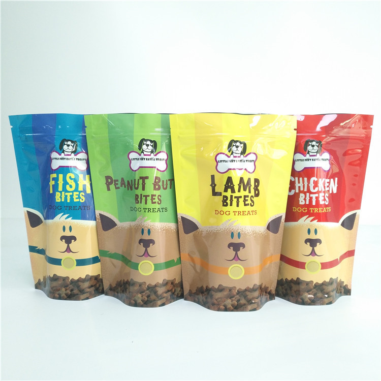 कुत्ते का इलाज भंडारण पालतू पशु खाद्य बैग टुकड़े टुकड़े में प्लास्टिक पुन: प्रयोज्य वैक्यूम कार्बनिक थैली