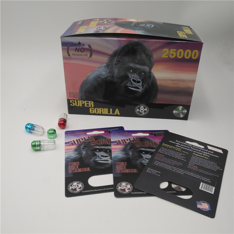 मक्खी पुरुष ऊर्जा बढ़ाने ब्लिस्टर पेपर कार्ड गुले डबल होल पैकिंग सामग्री कैप्सूल के लिए