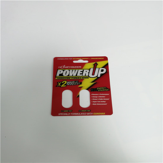 गोल्ड कैप्सूल बोतल के लिए मादा बढ़ाने वाला ब्लिस्टर कार्ड पैकेजिंग मम्बा बुरो 30000