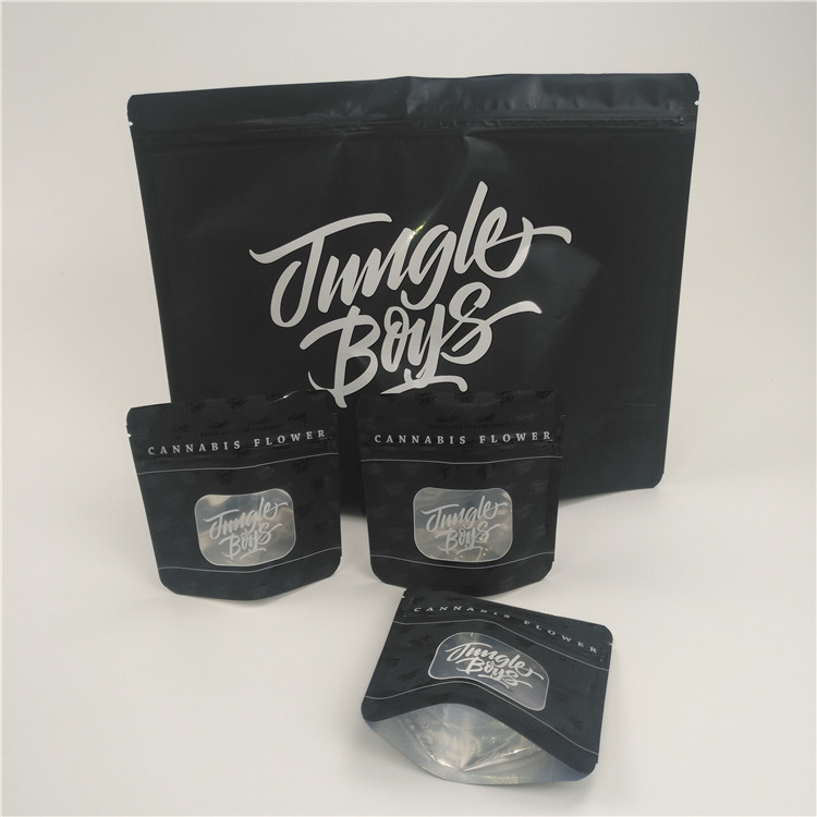 कस्टम मुद्रित मैट हर्बल धूप पैकेजिंग Mylar पन्नी चाइल्डप्रूफ जिपलॉक बैग