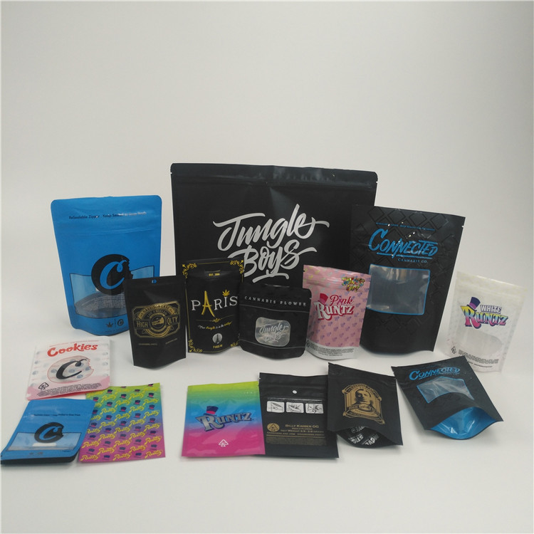 गंध प्रूफ हर्बल धूप पैकेजिंग चाइल्डप्रूफ जिपलॉक स्टोनी पैच बैग 3.5 जी