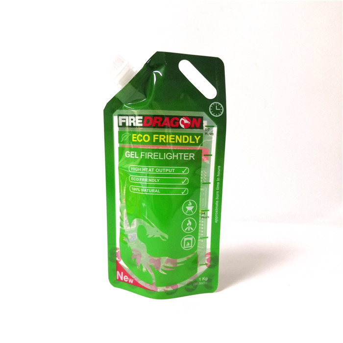 जिप लॉक स्पष्ट पेय पुन: प्रयोज्य टोंटी पाउच पैकेजिंग प्लास्टिक Gravnre मुद्रण