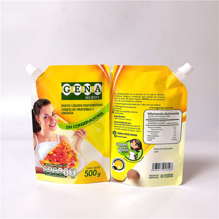 कैप के साथ प्लास्टिक पेय स्टैंड पाउच पुन: प्रयोज्य फल का रस पीना थूक थूकना