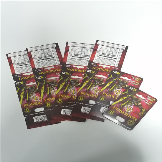 पैंथर / मांबा / राइनो वी 7 पिल्स के लिए सेक्सुअल पावर कैप्सूल पैकेजिंग 3 डी ब्लिस्टर कार्ड्स पोजिडन