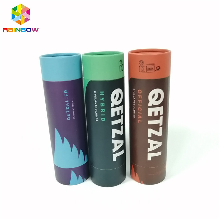 क्राफ्ट पेपर बॉक्स पैकेजिंग गोल आकार कस्टम लोगो उपहार / प्रसाधन सामग्री / खाद्य के लिए मुद्रित