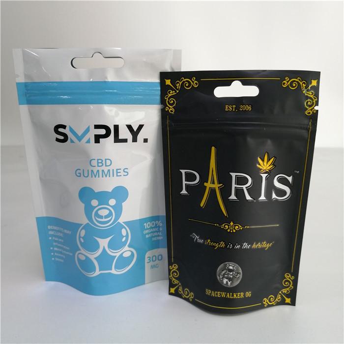 ग्रैव्योर प्रिंटिंग स्टैंड अप बैग स्मेल प्रूफ शेरबिनिस बैको गेलैटो वीड लीफ के लिए