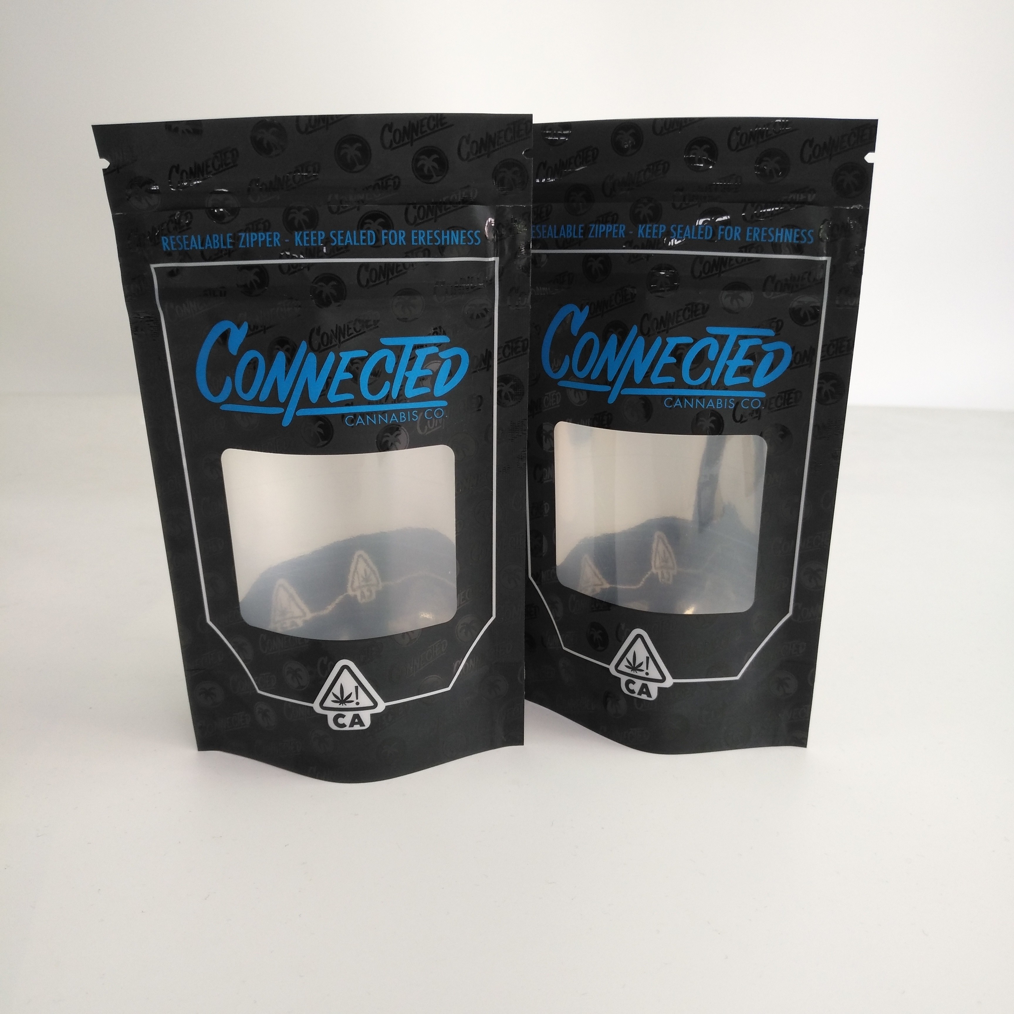 Smell Proof Resealable जिपर स्टैंड अप जिपर पाउच विथ विंडो एलुमिनियम इनसाइड