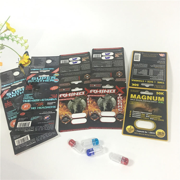 बोतल के साथ मैन सेक्स पेपर ब्लिस्टर कार्ड पैकेजिंग बुरो 30000 60000 सिंगल डबल होल