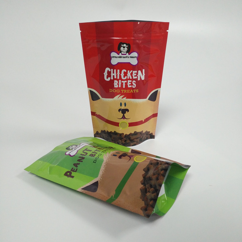 स्पष्ट खिड़की के साथ ज़िपलॉक पन्नी पाउच पैकेजिंग पालतू खाद्य बैग 120 माइक्रोन मोटाई