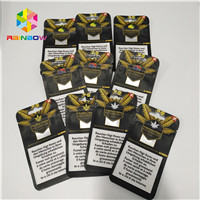 3.5g रेसेबल स्मेल प्रूफ मायलर बैग K स्टैंड अप पाउच फॉर सीबीडी वीड हेम्प ऑयल पैकेजिंग