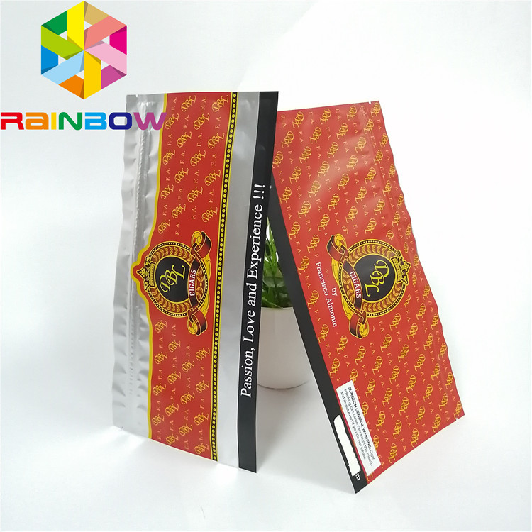 Resealable ज़िपलॉक प्लास्टिक पाउच पैकेजिंग क्लियर होलोग्राफिक फ्रॉस्टेड सिगार खाद्य भंडारण