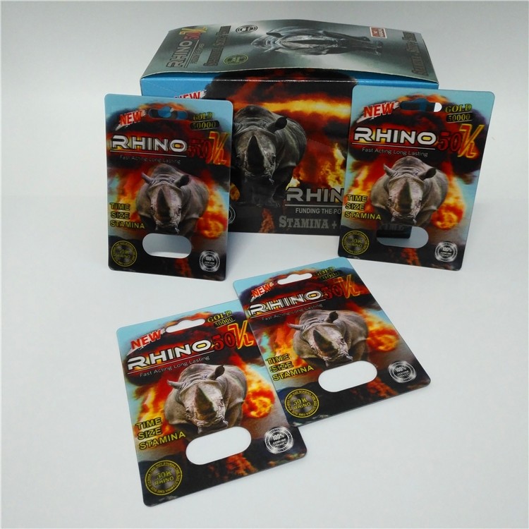 मम्बा पुरुष संवर्धन गोलियां के लिए बॉक्स ब्लिस्टर पैक पैकेजिंग 3 डी प्रिंटिंग प्रदर्शित करें