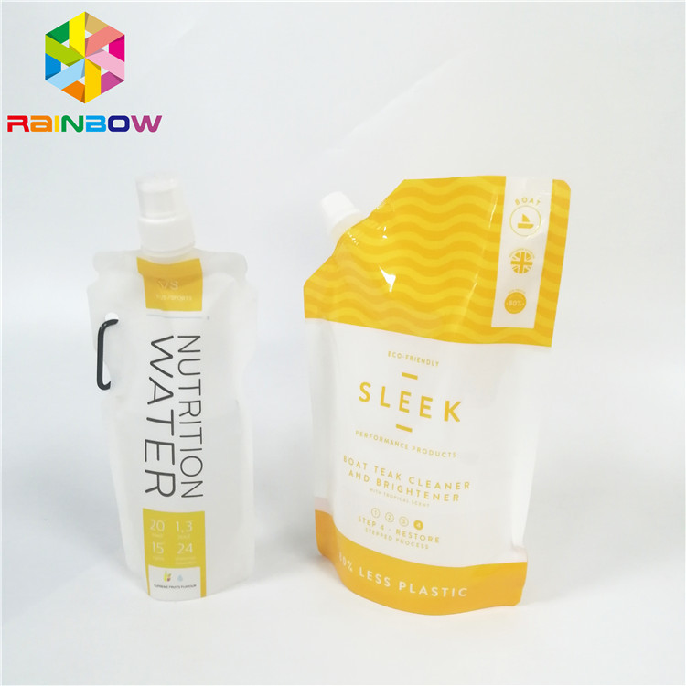 लीक प्रूफ टोंटी थैली पैकेजिंग चमकदार सतह तरल पेय रस नायलॉन बैग टुकड़े टुकड़े में