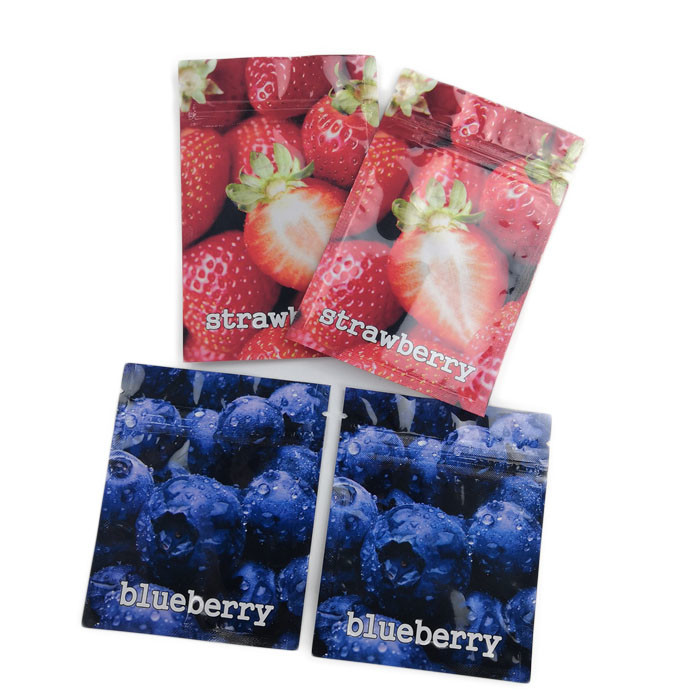 फलों के स्वाद THC Gummies प्लास्टिक पाउच पैकेजिंग फ्लैट बैग बालप्रूफ Ziper के साथ