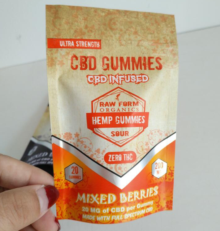 डिजिटल प्रिंटिंग एयरटाइट ज़िप लॉक बैग एल्युमिनियम फॉयल CBD गमी स्मॉल पाउच