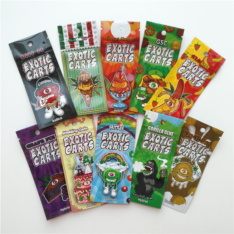 Vape कारतूस एल्यूमीनियम पन्नी पैकेजिंग बैग विदेशी गाड़ी थैली कस्टम लोगो