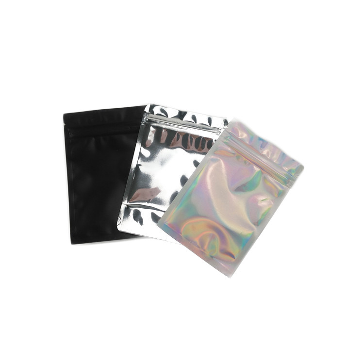 जिपर के साथ गंध सबूत खाद्य ग्रेड पैकेजिंग बैग थ्री साइड सील पाउच मैट