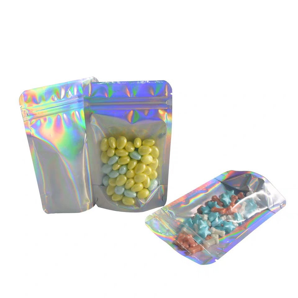 जिपलॉक के साथ तीन साइड सील स्नैक फूड पैकेजिंग बैग्स लैमिनेशन प्लास्टिक सामग्री