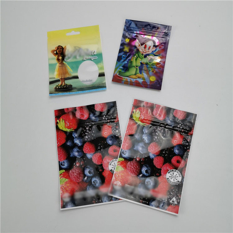 CBD प्लास्टिक पाउच पैकेजिंग एल्युमिनियम फॉयल स्टैंड अप चाइल्ड प्रूफ जिपलॉक बैग्स