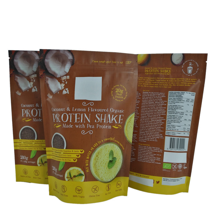 पाउडर पैकेजिंग डिजिटल प्रिंटिंग VMPET एल्यूमीनियम पन्नी जिपर पाउच