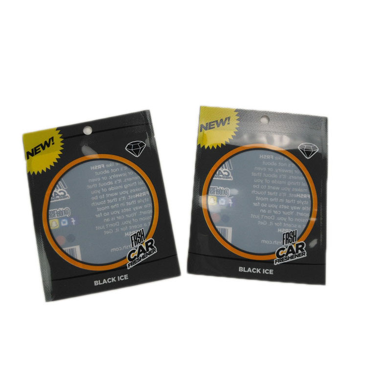 क्लियर विंडो थ्री साइड सील हैंग होल जिप लॉक पाउच