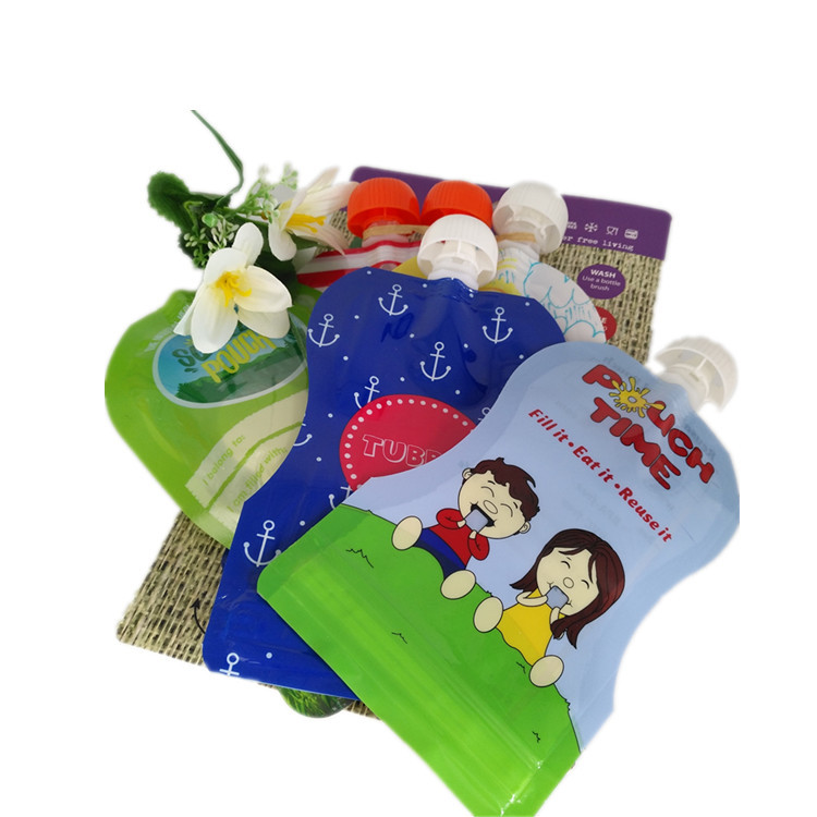 Gravure प्रिंटिंग पुन: प्रयोज्य खाद्य पैकेजिंग तरल निचोड़ पाउच