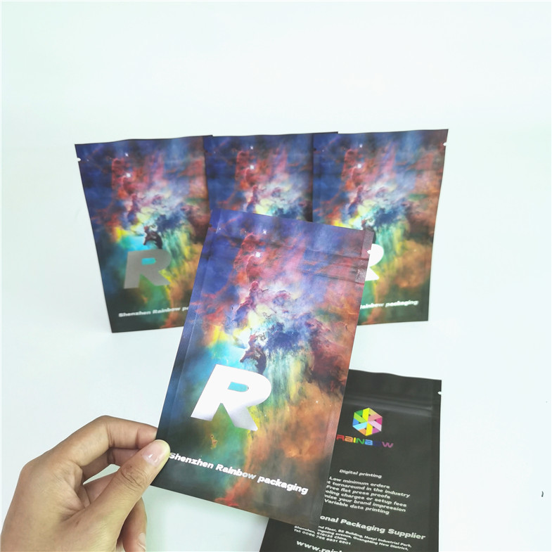 गंध सबूत फ्लैट प्लास्टिक पाउच पैकेजिंग के लिए पैकेजिंग Ziplock पाउच पैकेजिंग