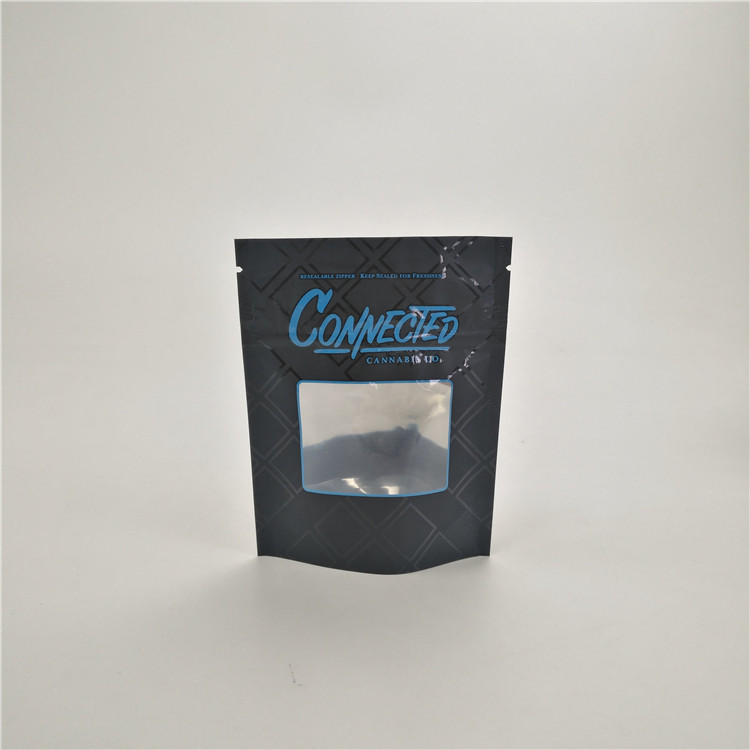 चाइल्ड प्रूफ बैग्स सीबीडी बैग्स के लिए कस्टमाइज्ड प्लास्टिक बैग्स, विंडो के साथ रनटज जंगल कुकीज दवा थैली