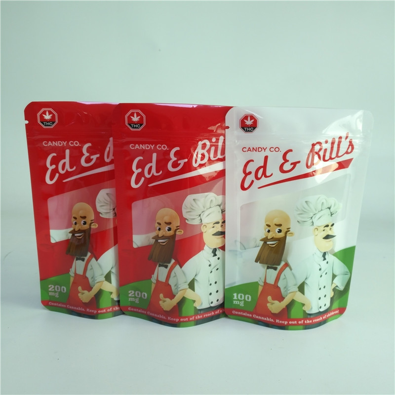 कस्टम मुद्रित Resealable हर्बल धूप पैकेजिंग बैग CBD Gummies पाउच कैप्सूल पाउच