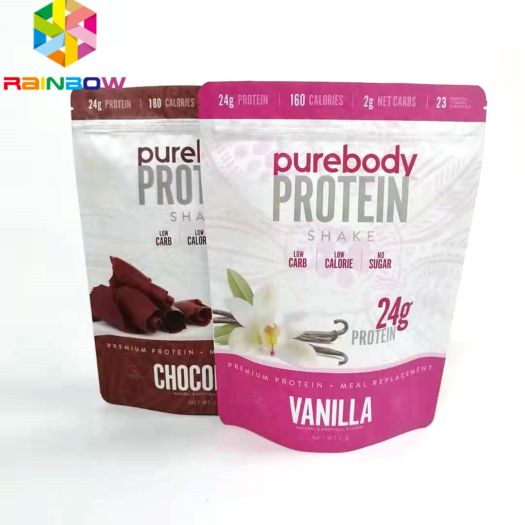 भोजन / पाउडर कस्टम मुद्रित मैट फिनिशिंग पैकेजिंग पाउच बैग के लिए रहने योग्य बैग ज़िपलॉक बैग