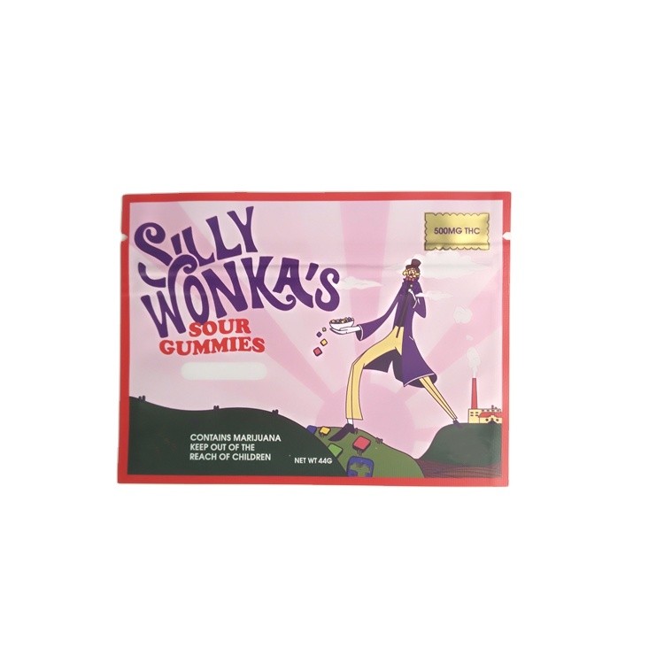 शेन्ज़ेन आपूर्तिकर्ता मिनी पाउच सोने की छपाई के लिए Preroll सिगरेट 3 साइड सील पाउच जिपर बैग के साथ