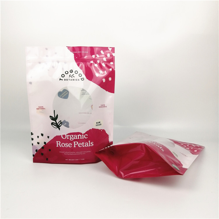 0.125oz 3.5 ग्राम फ्लावर पाउडर CYMK स्टैंड अप जिपर बैग