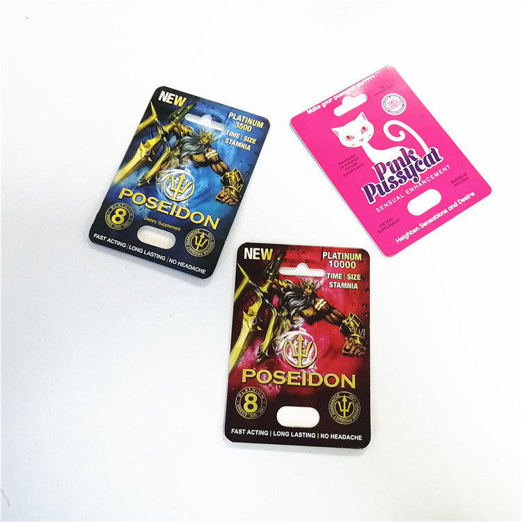 राइनो गोलियों के लिए प्रदर्शन बॉक्स पुरुष संवर्धक यौन प्रदर्शन राइनो शेप कैप्सूल पेपर कार्ड
