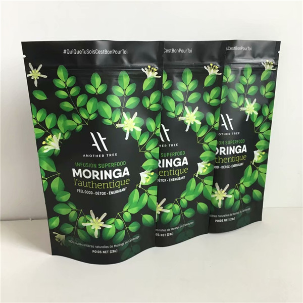 चीन आपूर्तिकर्ता कस्टम डिजाइन मुद्रण खाद्य पैकेजिंग के लिए जिपर के साथ resealable एल्यूमीनियम पन्नी स्टैंड पाउच