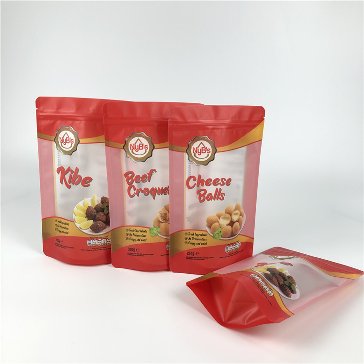 प्लास्टिक GMOPP VMPET स्पष्ट खिड़की के साथ जिपर बैग खड़े हो जाओ