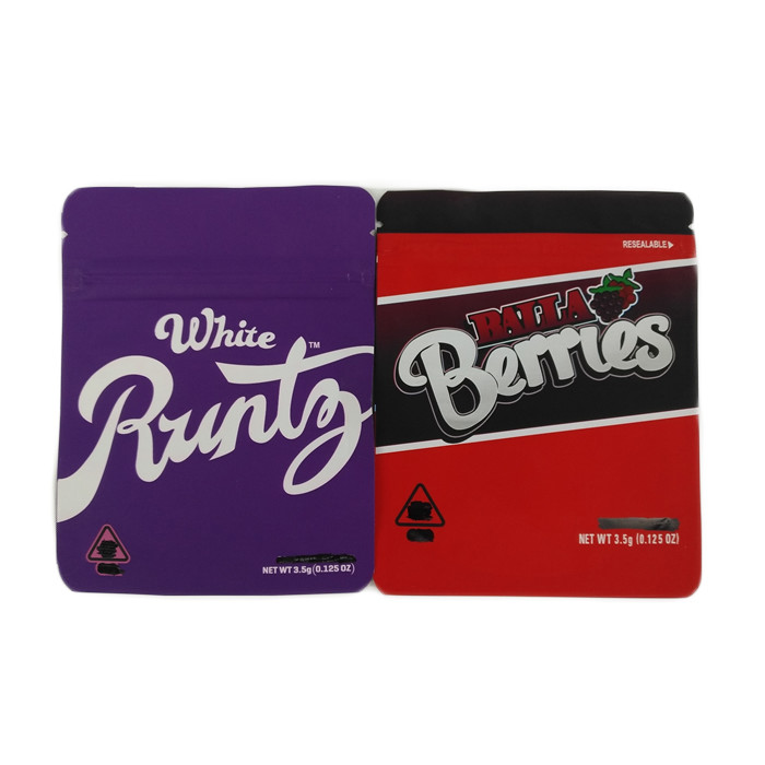 कस्टम मुद्रित ज़िप कैनबिस पैकेजिंग रिसाइकिल कुकीज़ पैकेजिंग बैग / गंध प्रमाण कैनबिस बीज पैकेजिंग बैग