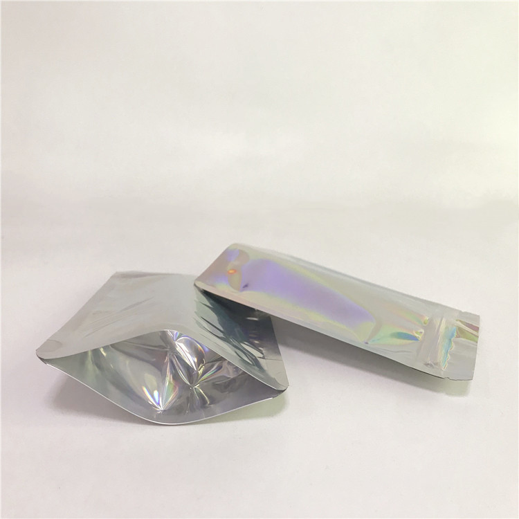 कॉस्मेटिक प्रिंटिंग के लिए डिजिटल प्रिंटिंग क्लियर फ्रंट और होलोग्राफिक बैक होलोग्राफिक बैग