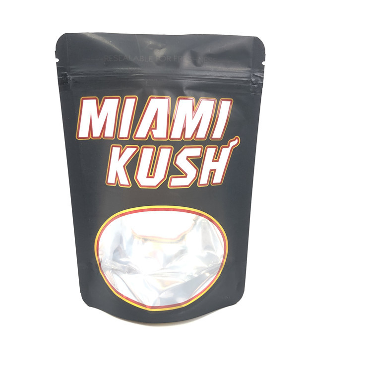 कस्टम 1/8 ऑउंस 3.5 ग्राम सीबीडी सीआर एक्जिट मायलर चाइल्डप्रूफ पन्नी पाउच पैकेजिंग गमियों के लिए