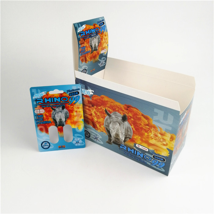 सुपर पैंथर ब्लिस्टर कार्ड पैकेजिंग राइनो 600K 700K