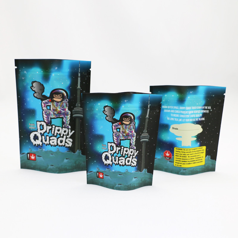 पन्नी जिपर गंध प्रूफ CMYK Mylar खरपतवार पैकेजिंग बैग