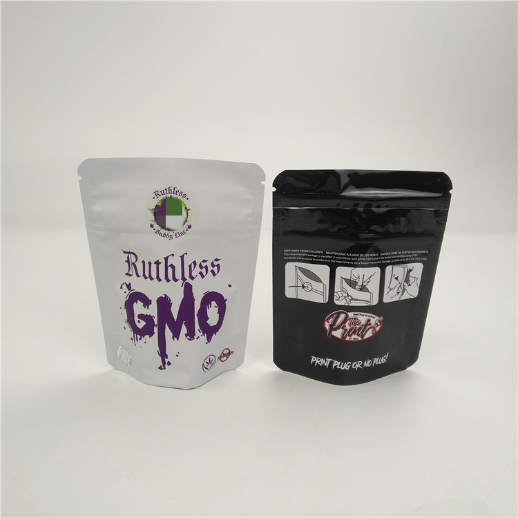कैनाबी गांजा VMPET 100micron CBD तेल पैकेजिंग बैग 3.5g कुकीज़